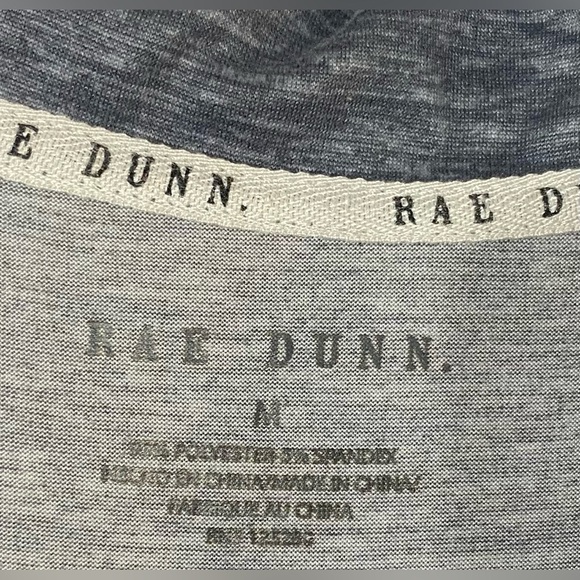 Rae Dunn PJ/Lounge Top “Dream” Gray Short Sleeve Button Up Notch Collar Sz M - Picture 3 of 5